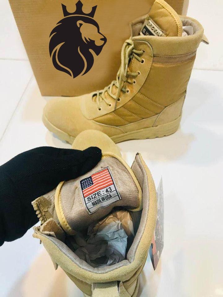Men's Long Army Boots